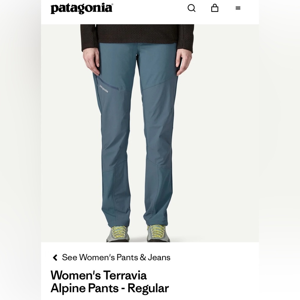 Patagonia Terravia Alpine Women's Blue climbing pants 2